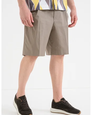 Bermude chino ample, Maro taupe