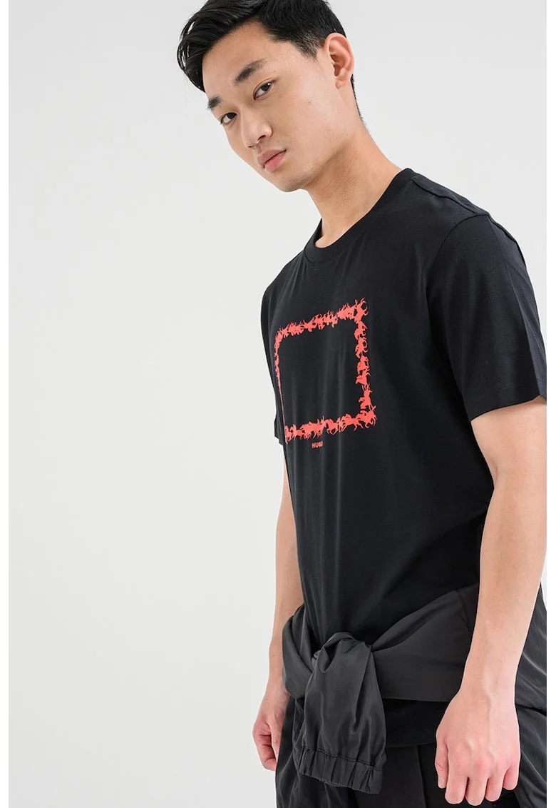 Tricou regular fit Duhorse, Rosu/Negru