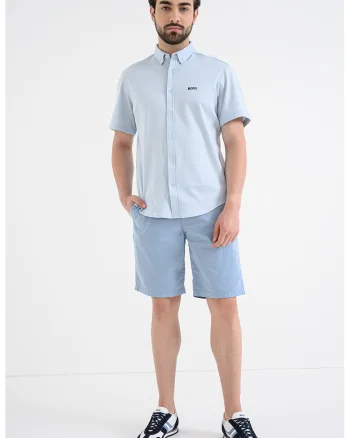 Camasa regular fit cu maneci scurte Motion, Albastru pastel