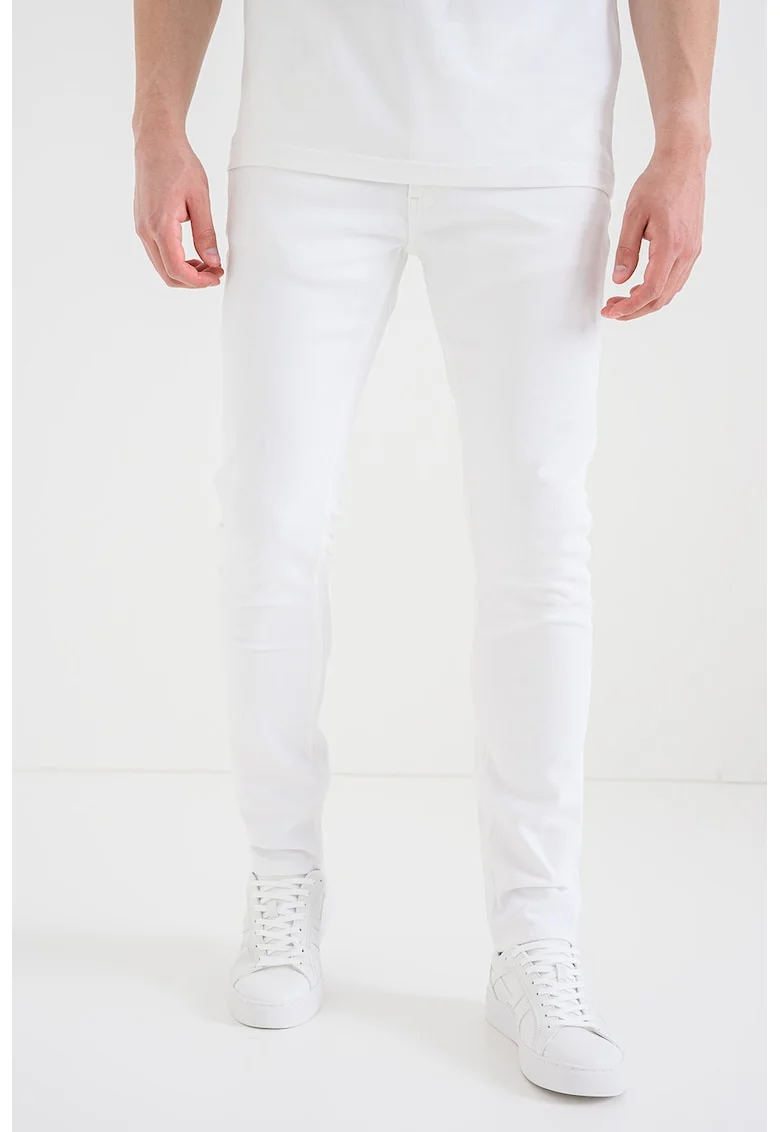 Blugi extra slim fit cu talie joasa 734, Alb