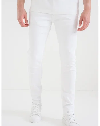 Blugi extra slim fit cu talie joasa 734, Alb