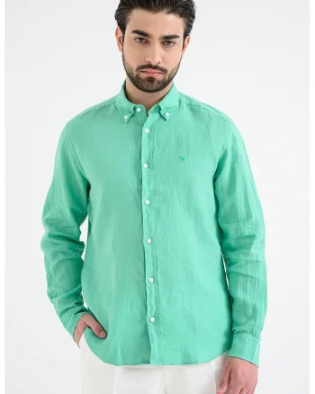Camasa regular fit de in Liam, Verde electric