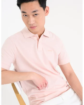 Tricou polo de bumbac pique Prime, Piersica