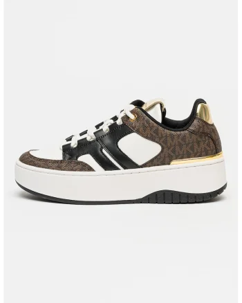 Pantofi sport Ryder cu imprimeu, Alb/Negru/Maro