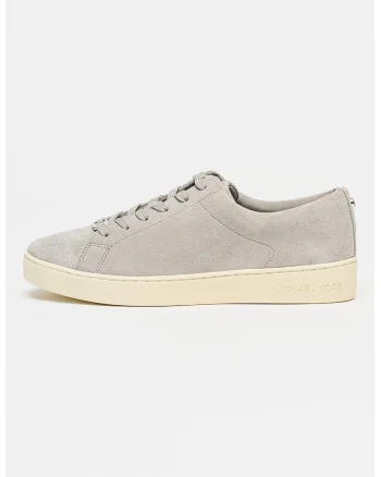 Pantofi sport low-cut Keaton din piele intoarsa, Gri cenusiu