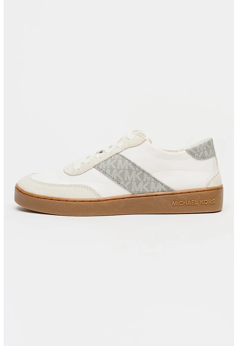 Pantofi sport Kaycee cu garnituri din piele intoarsa, Alb/Gri