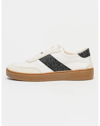 Pantofi sport Kaycee cu garnituri din piele intoarsa, Alb/Negru