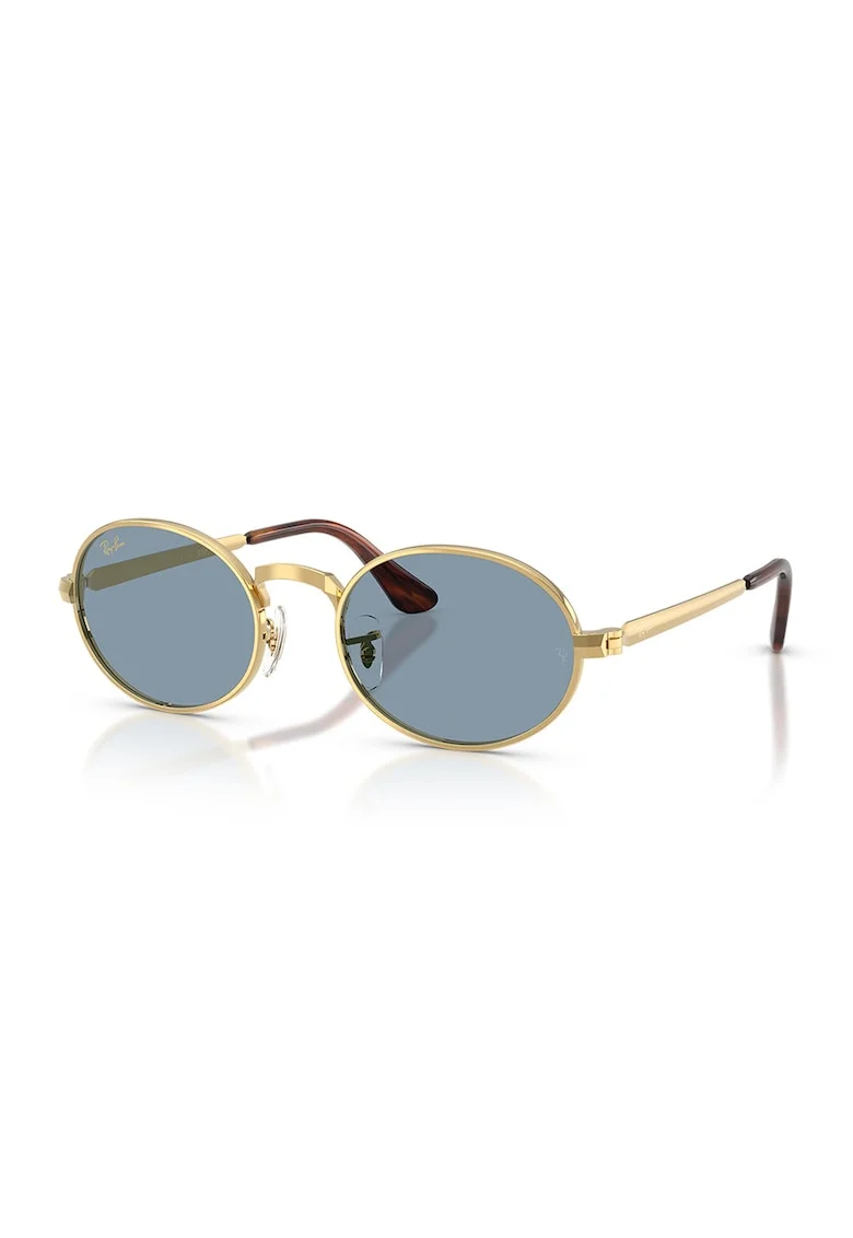 Ochelari de soare ovali unisex cu logo A$AP ROCKY, Auriu/Maro