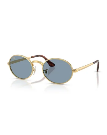 Ochelari de soare ovali unisex cu logo A$AP ROCKY, Auriu/Maro