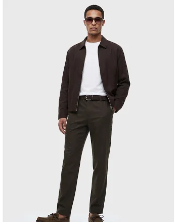 Pantaloni Chino din bumbac cu model uni, Maro