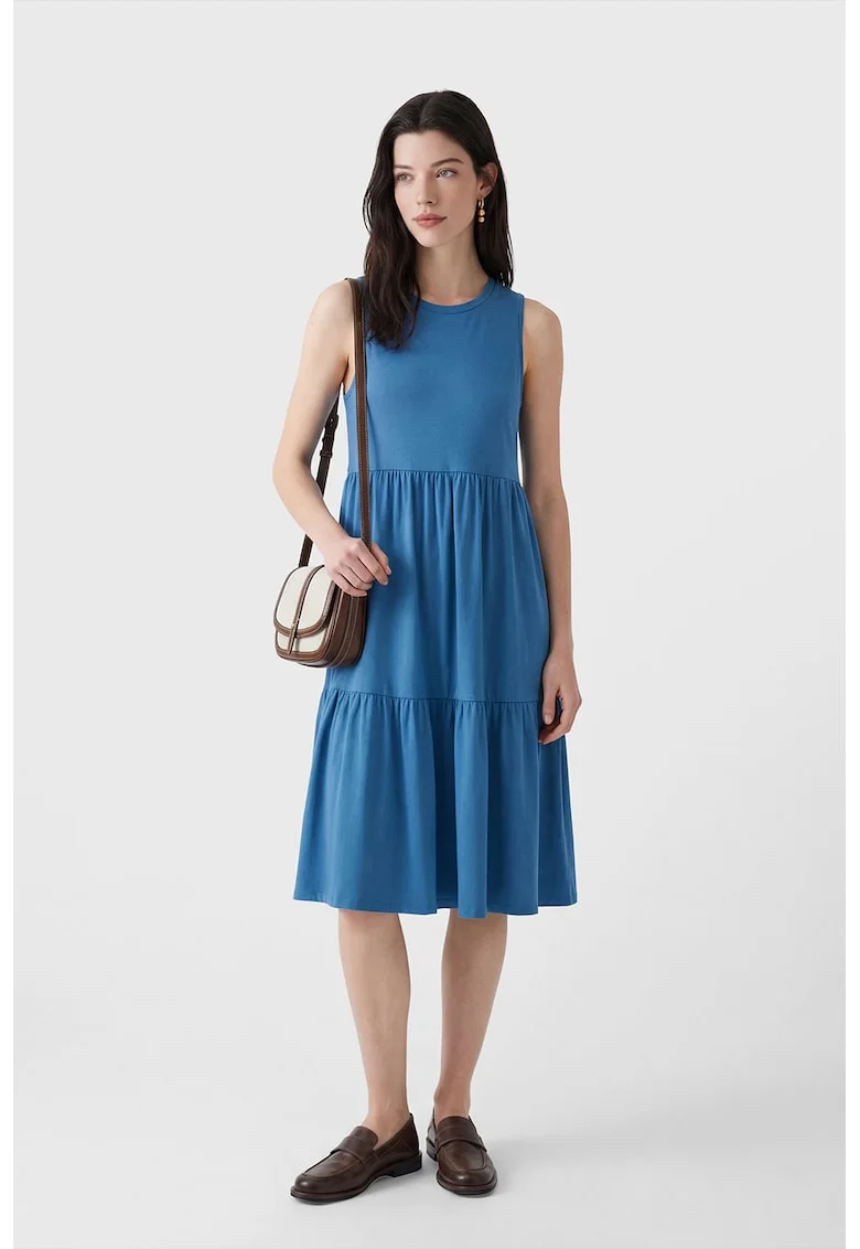 Rochie midi dreapta, Albastru royal
