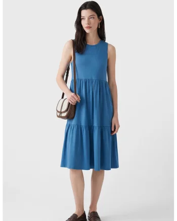 Rochie midi dreapta, Albastru royal