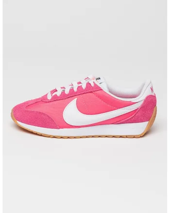 Pantofi sport Pacific cu logo si garnituri de piele intoarsa, Alb/Fucsia