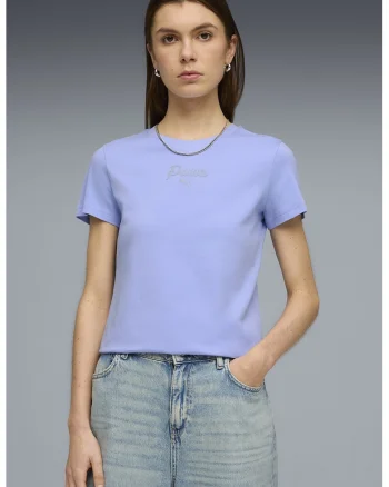 Tricou cu logo discret, Albastru azur