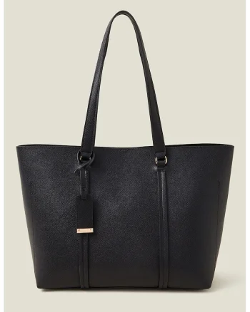 Geanta tote din piele ecologica, Negru