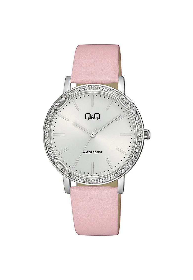 Ceas analog de dama,  Roz/Alb