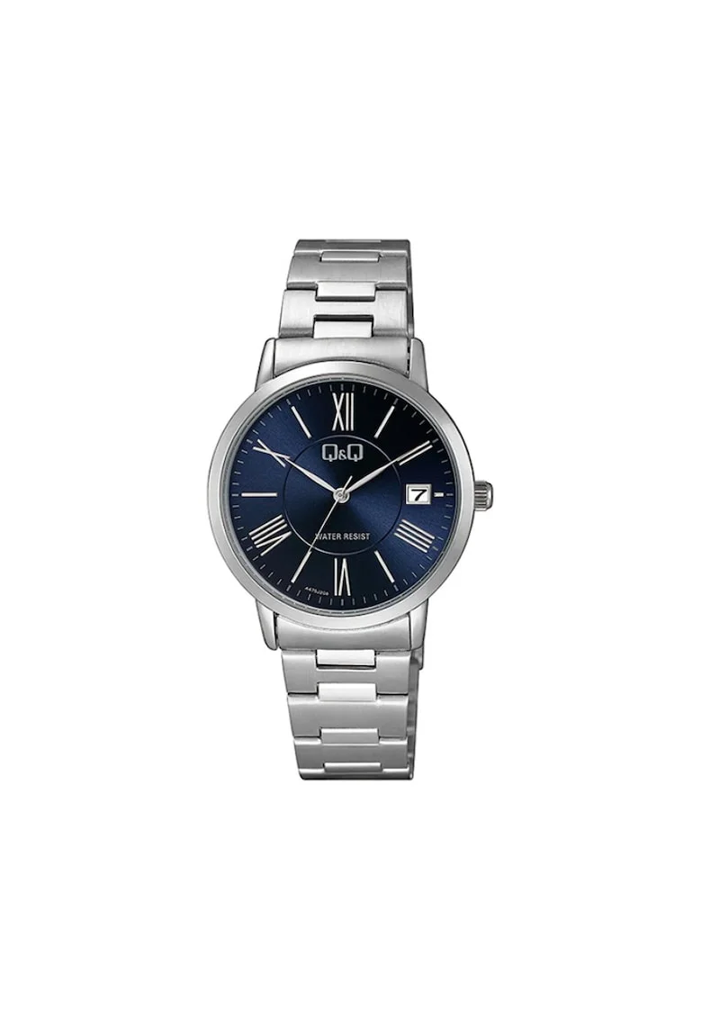 Ceas dama  casual, din metal, argintiu cu albastru