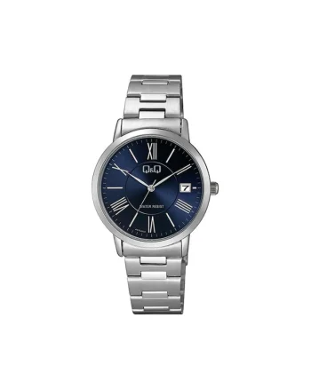 Ceas dama  casual, din metal, argintiu cu albastru