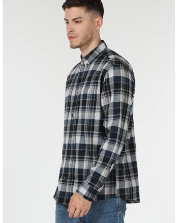 Camasa Cu Maneca Lunga De Barbati Albastru Marin, Ocean Blue