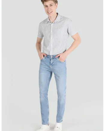 Pantaloni De Barbati Albastru Straight Fit 044 KARL2