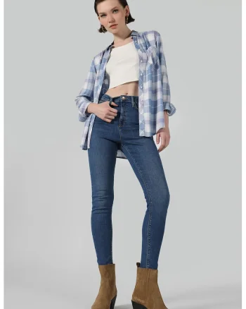 Blugi skinny Diana, Bleumarin