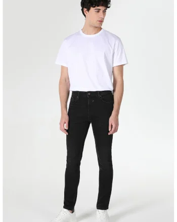 Blugi super slim fit Ryan, Negru