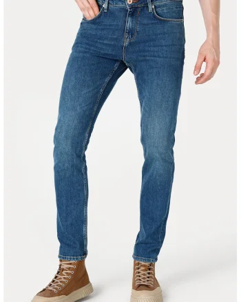 Blugi skinny cu aspect decolorat, Albastru