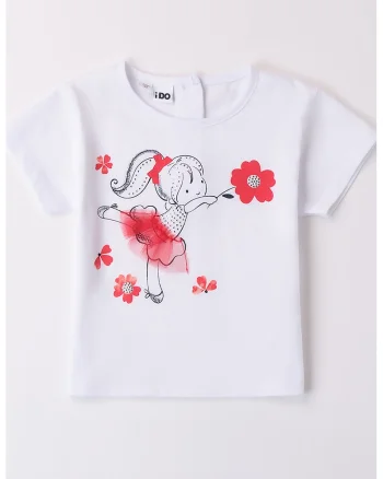 Tricou de bumbac cu imprimeu, Negru stins/Portocaliu mandarina/Alb optic