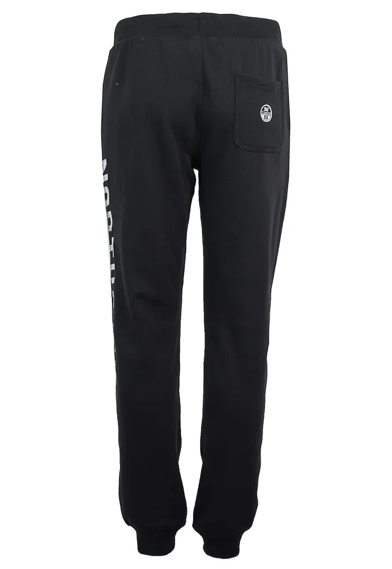 Pantaloni sport cu buzunare laterale, Negru,
