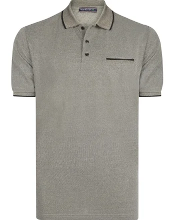 Tricou polo din amestec de bumbac, Kaki