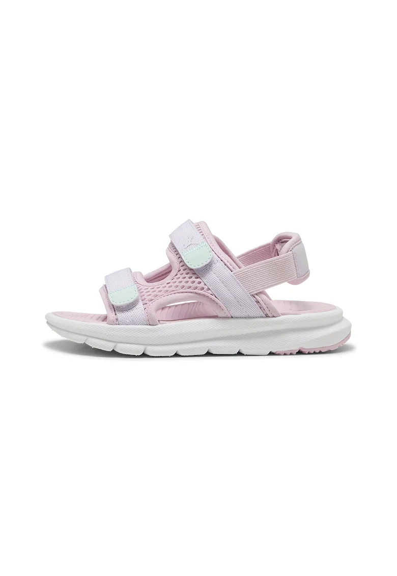 Sandale cu velcro Evolve, Alb/Roz