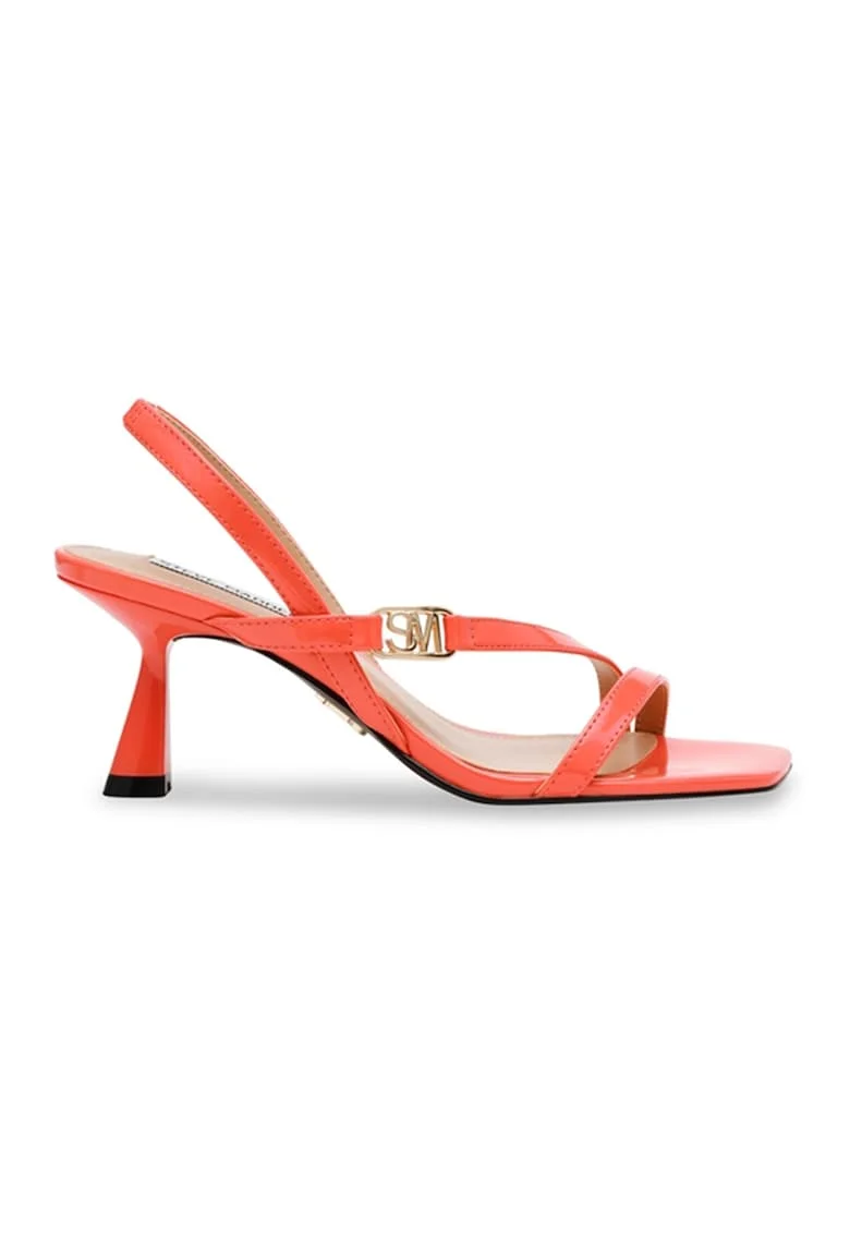 Sandale cu toc kitten, Coral