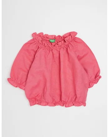 Tricou din amestec de in, Roz