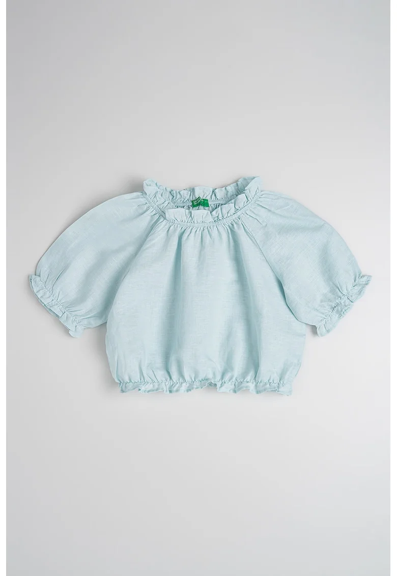 Tricou din amestec de in, Verde pal