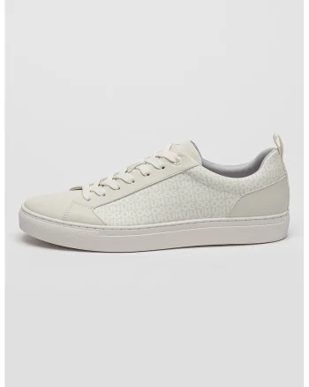 Pantofi sport de piele ecologica Morrie, Alb murdar
