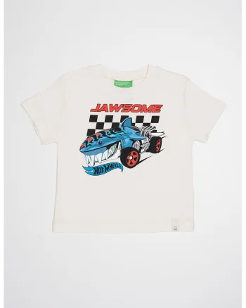 Tricou cu imprimeu Hot Wheels, Rosu/Galben pal