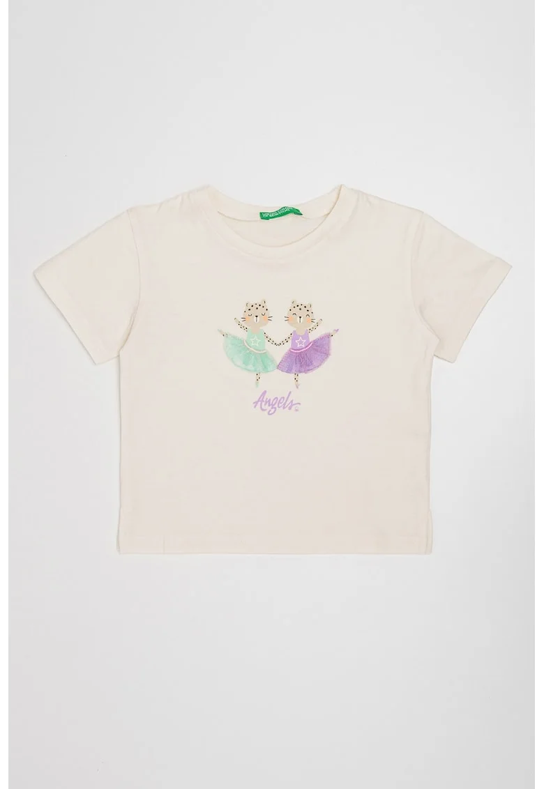 Tricou cu decolteu la baza gatului, Roz pal