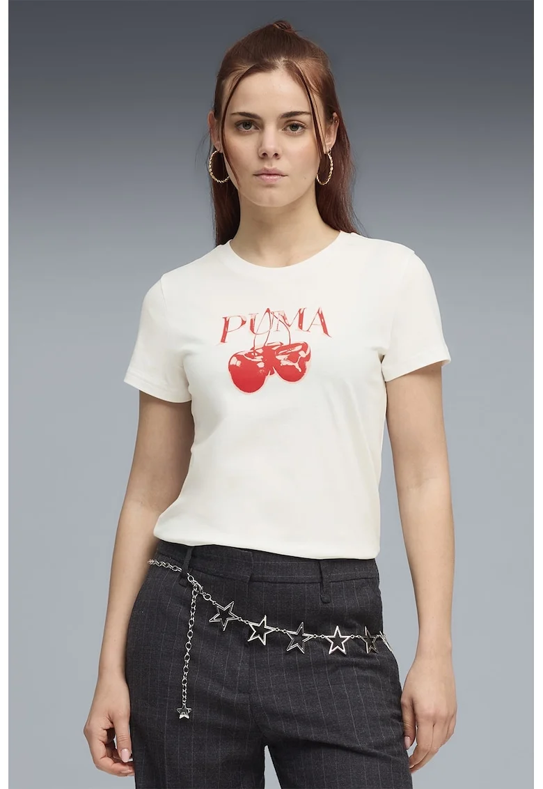 Tricou slim fit cu imprimeu logo