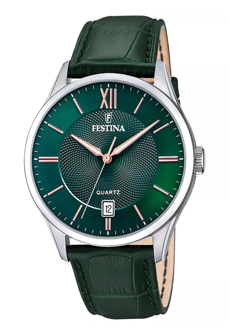 Ceas quartz cu o curea din piele