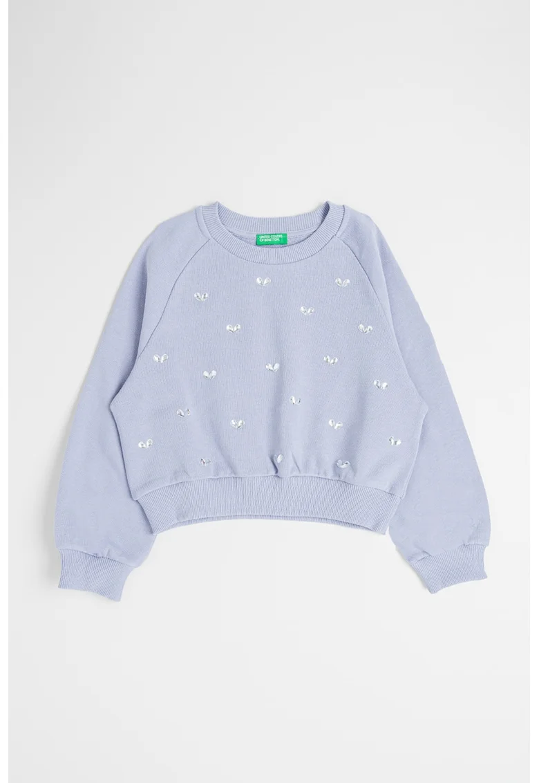 Bluza sport cu inimi, Argintiu/Lila pal