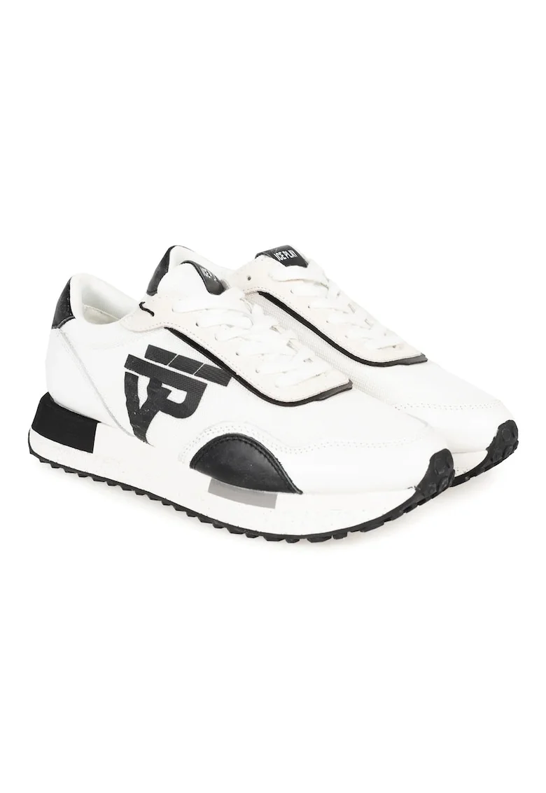 Pantofi sport cu garnituri contrastante din piele naturala