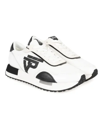 Pantofi sport cu garnituri contrastante din piele naturala