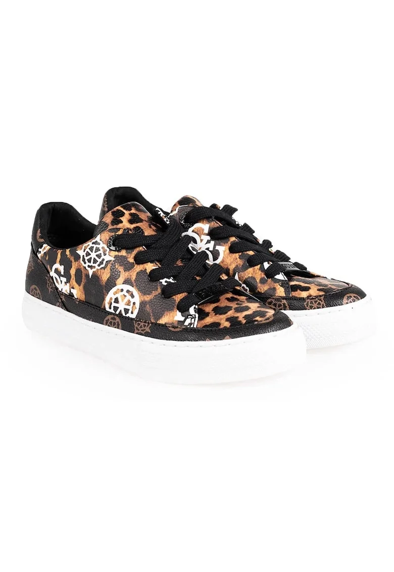 Pantofi sport din piele ecologica cu animal print Lusey,