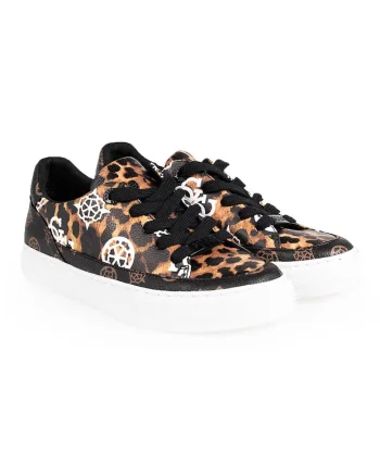 Pantofi sport din piele ecologica cu animal print Lusey,
