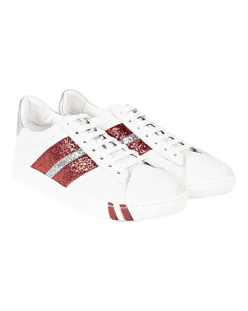 Pantofi sport din piele naturala cu particule stralucitoare  Wiolina,