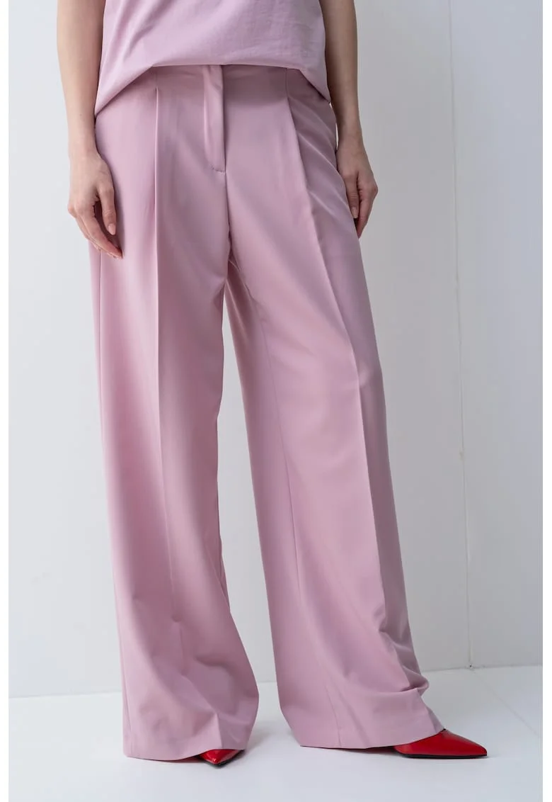 Pantaloni cu croiala ampla, Roz deschis