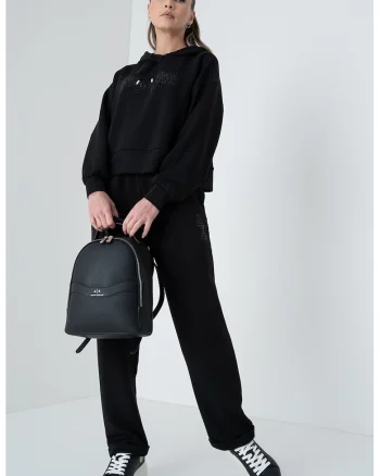 Pantaloni de trening relaxed fit cu buzunare, Negru