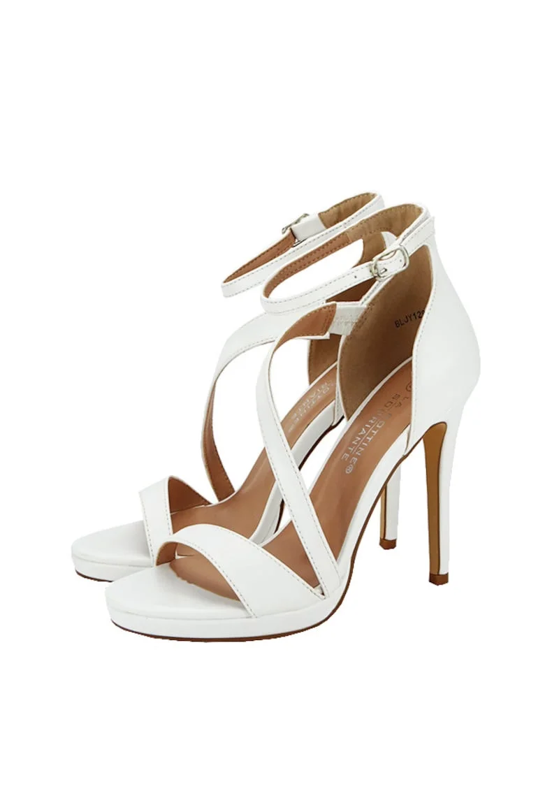 Sandale albe elegante BLJY1286 128 12673, Alb