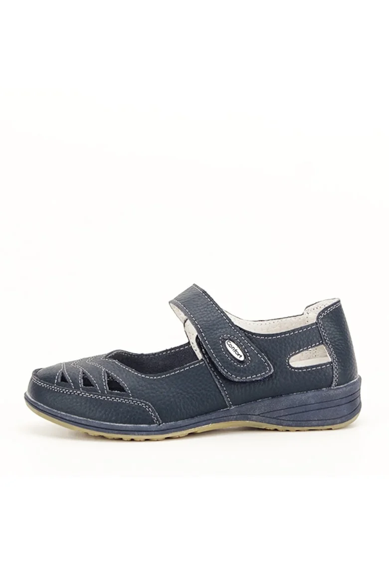 Balerini piele naturala Anisoara bleumarin M4 8019, Bleumarin