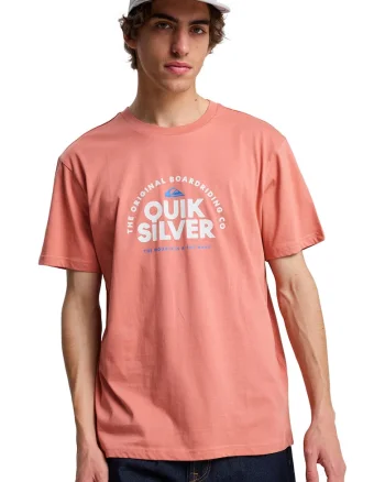 Tricou de bumbac cu imprimeu logo pe piept Fundamental Ride, Portocaliu persan